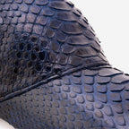 Boss Navy Blue  Python Leather Cap