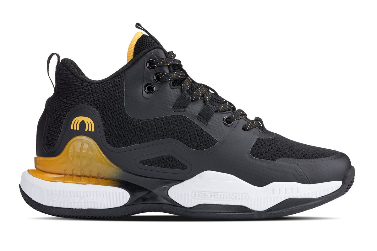 CALTO - Q391 - 3 Inches Taller (Black/Orange) - Basketball High-Top Sneakers