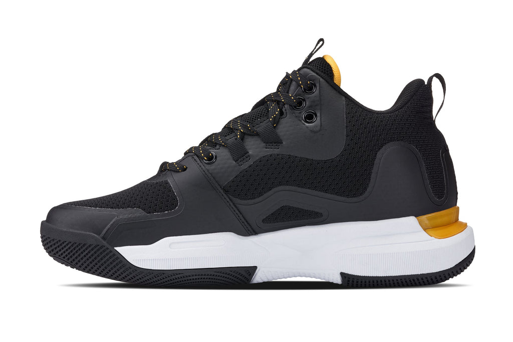 CALTO - Q391 - 3 Inches Taller (Black/Orange) - Basketball High-Top Sneakers