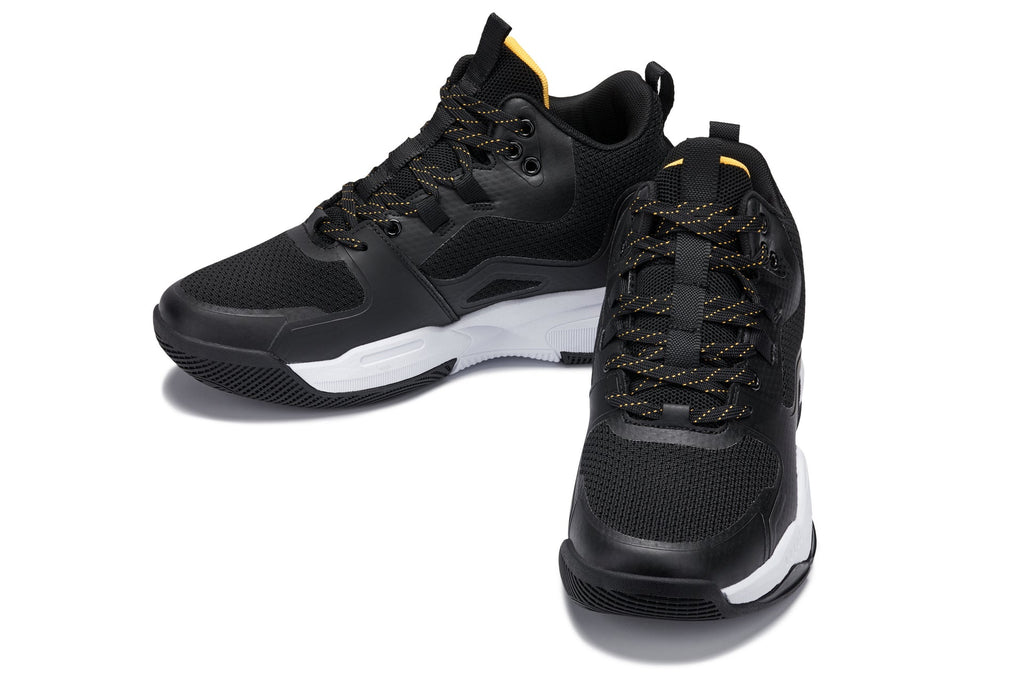 CALTO - Q391 - 3 Inches Taller (Black/Orange) - Basketball High-Top Sneakers