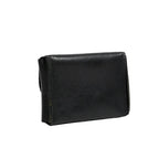 Ida Mini | Signature Black Leather Card Holder Wallet