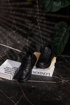 CALTO - Q430 - 2.6 Inches Taller Lightweight (Black/Black Sole) - Chunky Sole Sneakers
