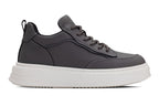 CALTO - Q432 - 2.6 Inches Taller Lightweight (Grey/White Sole) - Chunky Sole Sneakers