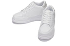 CALTO - Q512 - 2.6 Inches Taller Lightweight (Pure White/White Sole) - Chunky Sole Sneakers