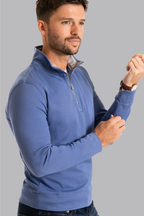 Performance Quarter Zip // Steel Blue