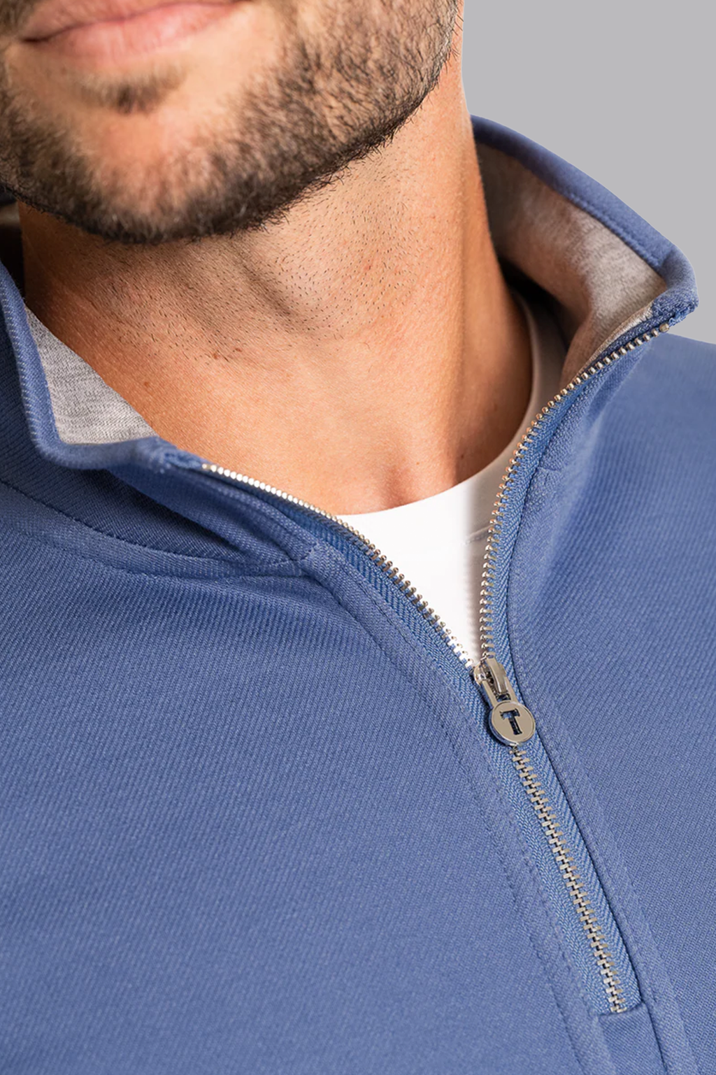 Performance Quarter Zip // Steel Blue