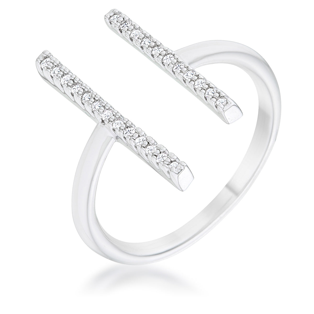Sharna 12ct CZ Parallel Contemporary Ring