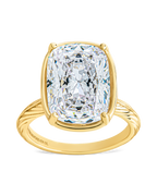 Sterling Silver Elongated Cushion Cocktail Ring 4ct & 8ct
