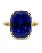 Sterling Silver Elongated Cushion Sapphire CZ Cocktail Ring