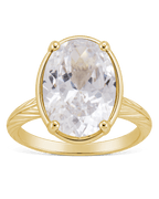 Sterling Silver Oval Cut CZ Cocktail Ring