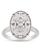 Sterling Silver Oval Cut CZ Cocktail Ring