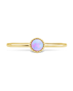 Sterling Silver Blue Opal Solitaire Ring