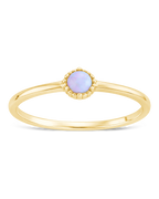 Sterling Silver Blue Opal Solitaire Ring