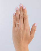 Sterling Silver Blue Opal Solitaire Ring