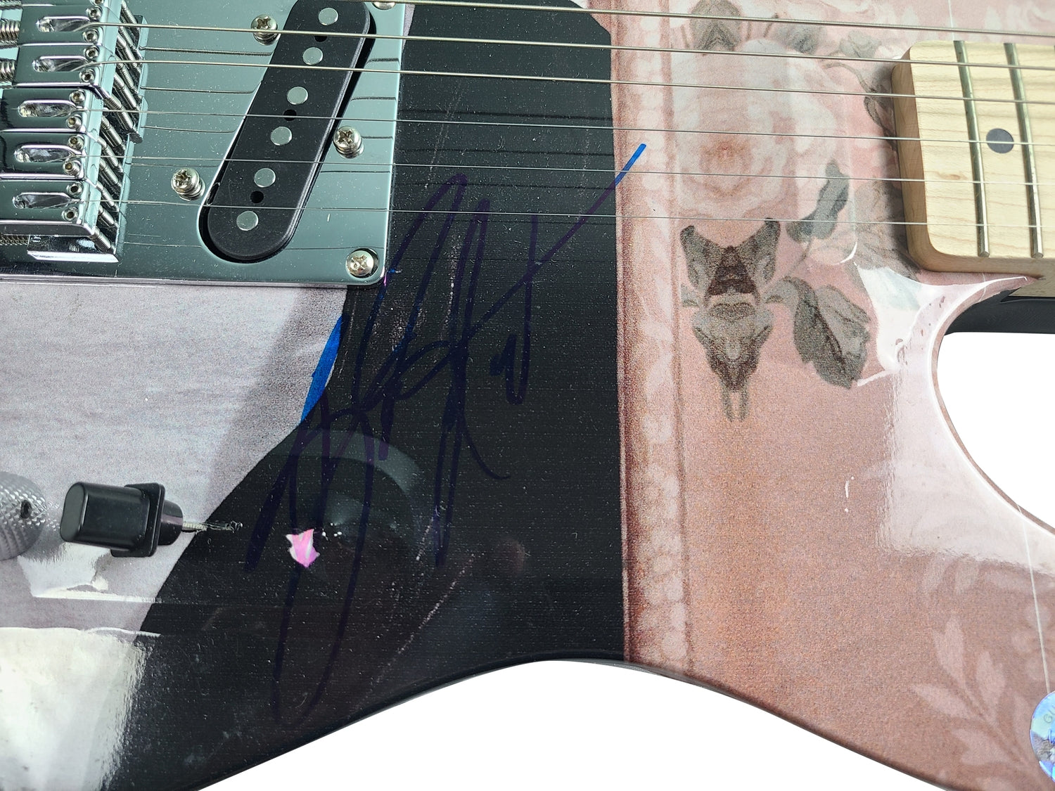 Bruce Springsteen Signed Darkness On The Edge of Town Graphics Guitar ACOA