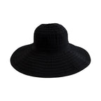 Women's Large Brim Ribbon Hat with a Bow