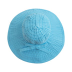 Women's Large Brim Ribbon Hat with a Bow