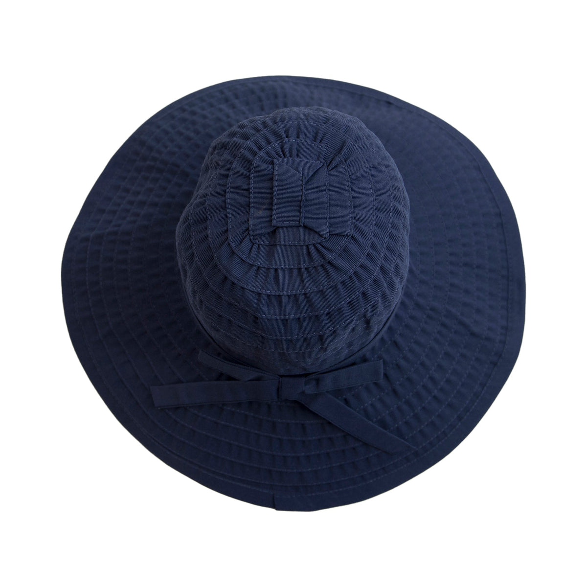 Women's Large Brim Ribbon Hat with a Bow