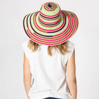 Women's Multi Colored Wide Brim Sun Hat