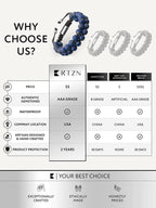 Men’s Blue Lapis Lazuli Beaded Bracelet Morocco