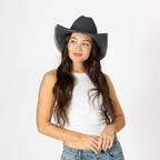 Luz - Cattleman's Crease Cowboy with Rolled Wire Brim