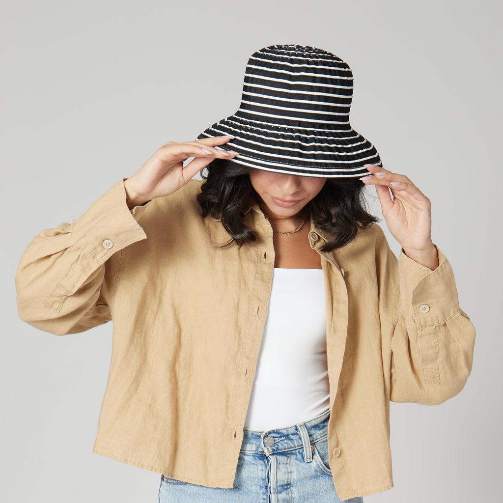 Women's Small Brim Ribbon Floppy