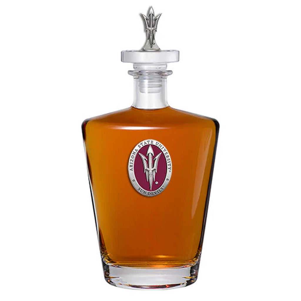 Arizona State Sun Devils Pitch Fork Logo Royal Decanter with 3D Top