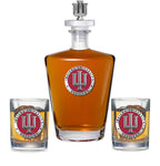 Indiana Hoosiers Royal Decanter with 3D Top Cougar & 2 Glasses