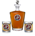 250th Anniversary Marine Corps  Royal Decanter with 3D Top & 2 Glasses
