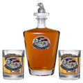 America's 250th Anniversary Mount Rushmore Royal Decanter with 3D Top & 2 Glasses