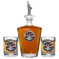 America's 250th Anniversary Statue of Liberty Royal Decanter with 3D Top & 2 Glasses