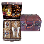 Marine Corps Royal Decanter with 3D Top and 2 Glasses w/ Chest Box
