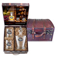 America's 250th Anniversary Mount Rushmore Royal Decanter w/ Eagle Head 3D Top-Diamond Accents and 2 Glasses w/ Chest Box