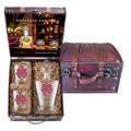 Indiana Hoosiers Football National Championship 2025 Royal Decanter with 3D Top and 2 Glasses w/ Chest Box