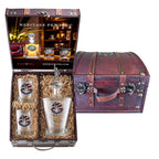 America's 250th Anniversary Statue of Liberty Royal Decanter w/ 3D Top-Diamond Accents and 2 Glasses with Chest Box