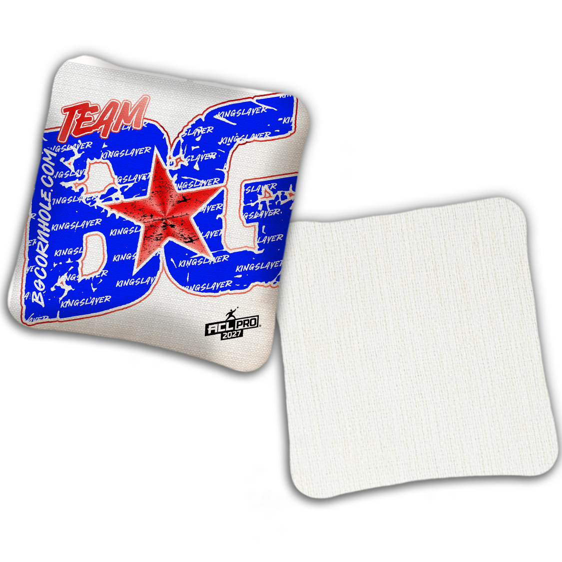 2027 ACL - BG Kingslayer "Big BG Colormatch" - Pro Stamped Cornhole Bags - SET OF 4 BAGS
