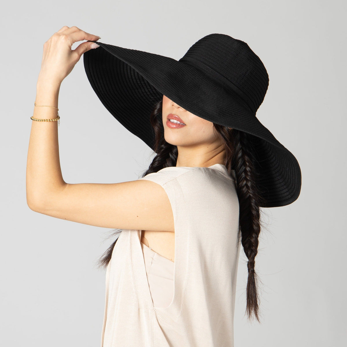Women's Ribbon Braid XL Brim Hat