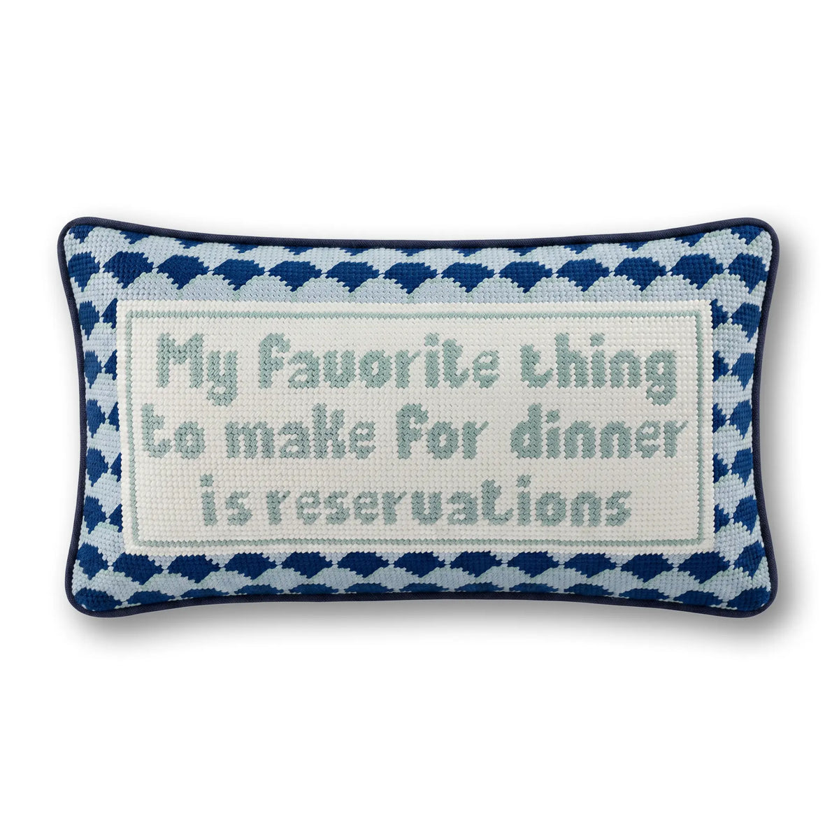 Reservations Needlepoint Pillow