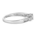 10K White Gold 1/2 Cttw Diamond Three Stone Ring