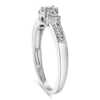 10K White Gold 1/2 Cttw Diamond Three Stone Ring