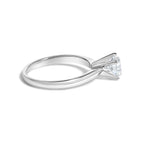 14K White Gold 1.00 Cttw Round Lab Grown Diamond Solitaire Ring