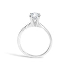 14K White Gold 1.00 Cttw Round Lab Grown Diamond Solitaire Ring