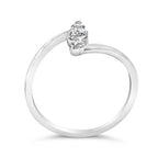10K Gold 1/4 Cttw Lab Grown Diamond Vertical Three Stone Ring