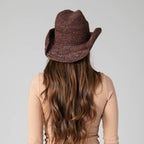 Women's Crocheted Raffia Cowboy Hat