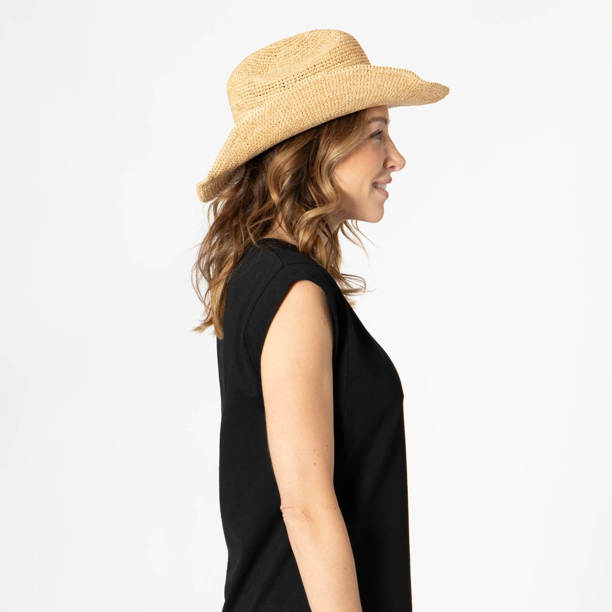 Ines - Women's Crochet Raffia Cowboy