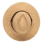 Mens Raffia Fedora Lifeguard with Chin Cord
