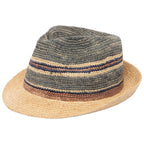 Men's Crochet Braided Raffia Stingy Brim Fedora