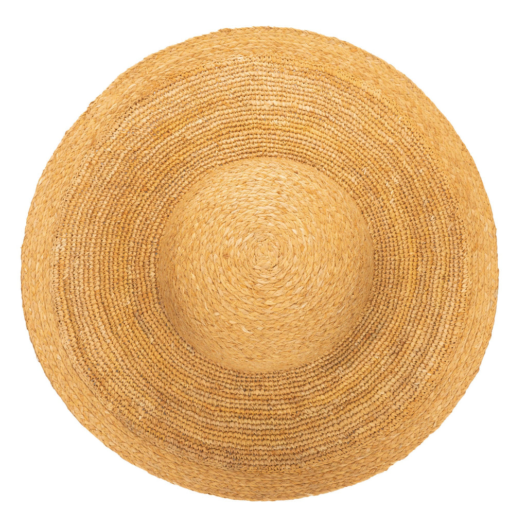 Elegant - Raffia Braid Round Crown Sun Hat