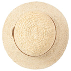 Waterfront Women's Raffia Braided Bucket Sun Hat