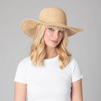 Isla -  Women's Raffia Round Crown Floppy